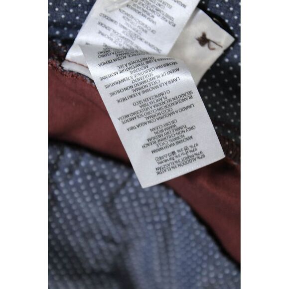 Michael Kors Mens Mid Rise Flat Front Chino Shorts Barbeque Red Cotton Size 34 - Picture 6 of 6